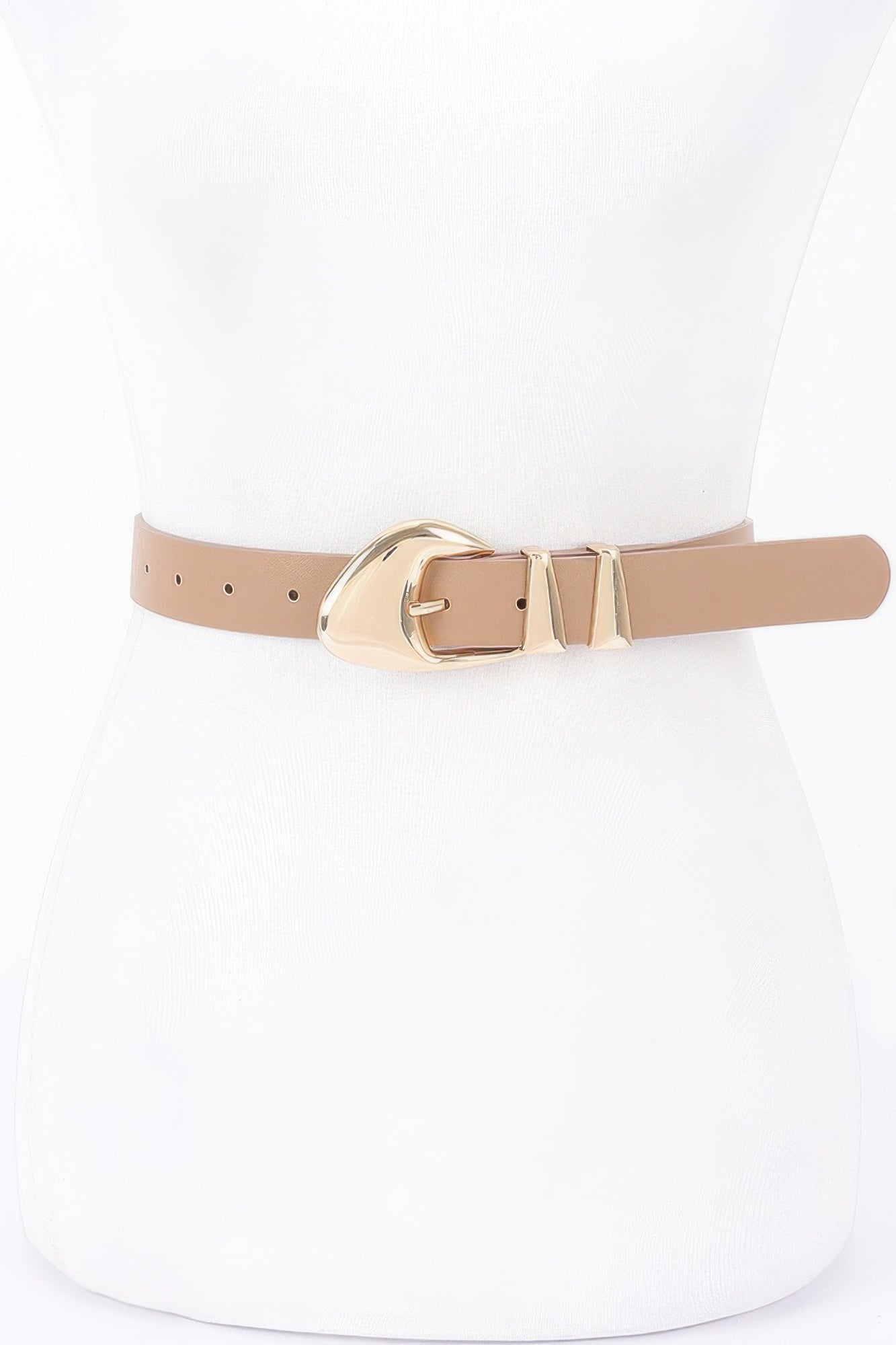 Faux Leather Multi Metal Buckle Belt - Wear Arielle