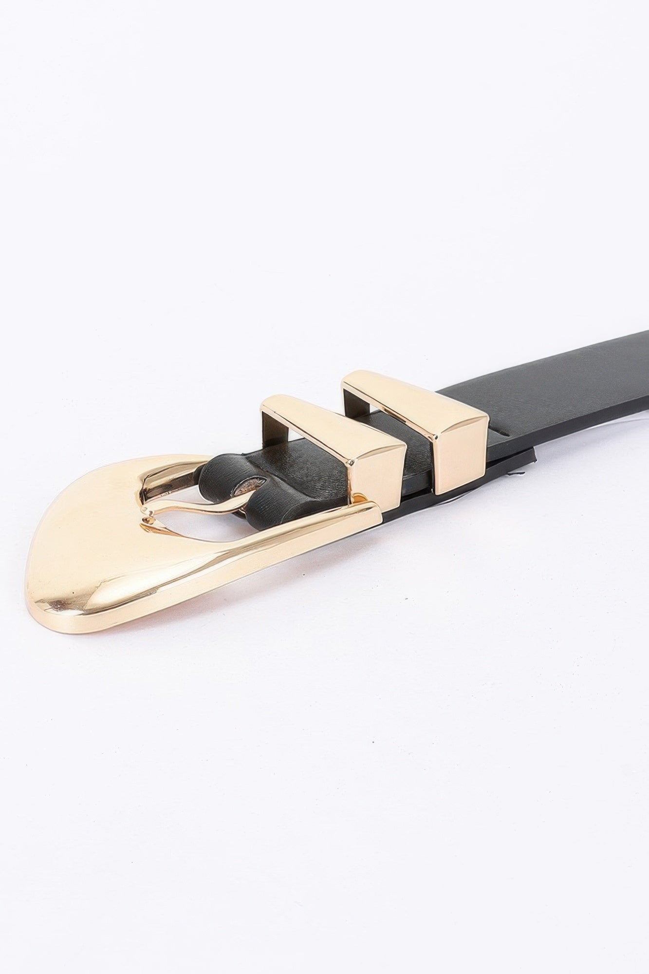 Faux Leather Multi Metal Buckle Belt - Wear Arielle