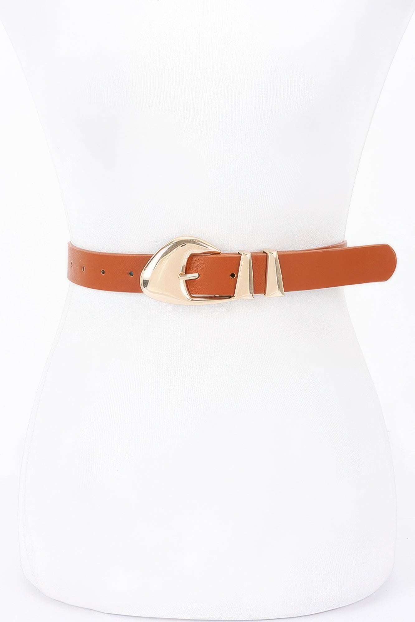 Faux Leather Multi Metal Buckle Belt - Wear Arielle