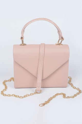 Faux Leather Simple Handle Clutch - Wear Arielle
