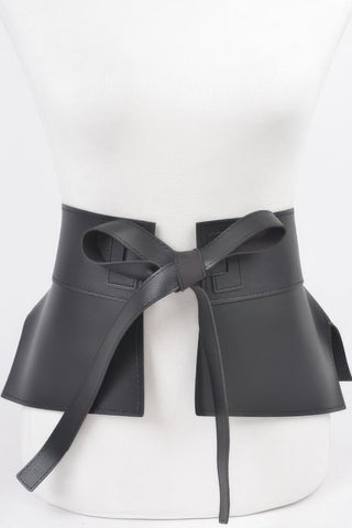 Faux Leather Skirt Belt - Wear Arielle