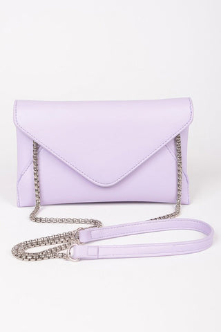 Faux Leather Small Envelope Clutch - Wear Arielle