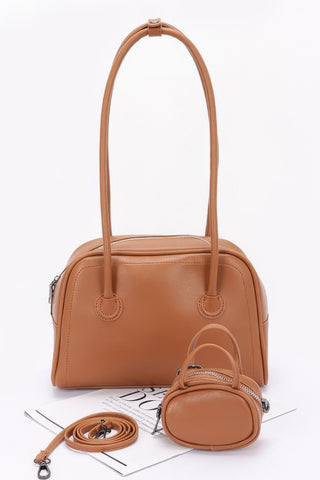 Faux Leather Sport Bag - Wear Arielle