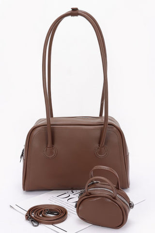 Faux Leather Sport Bag - Wear Arielle