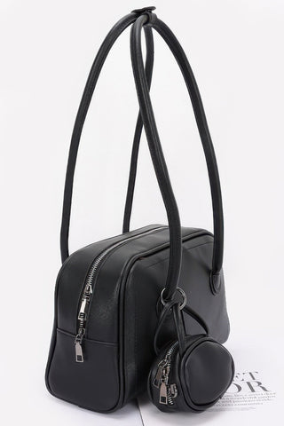 Faux Leather Sport Bag - Wear Arielle