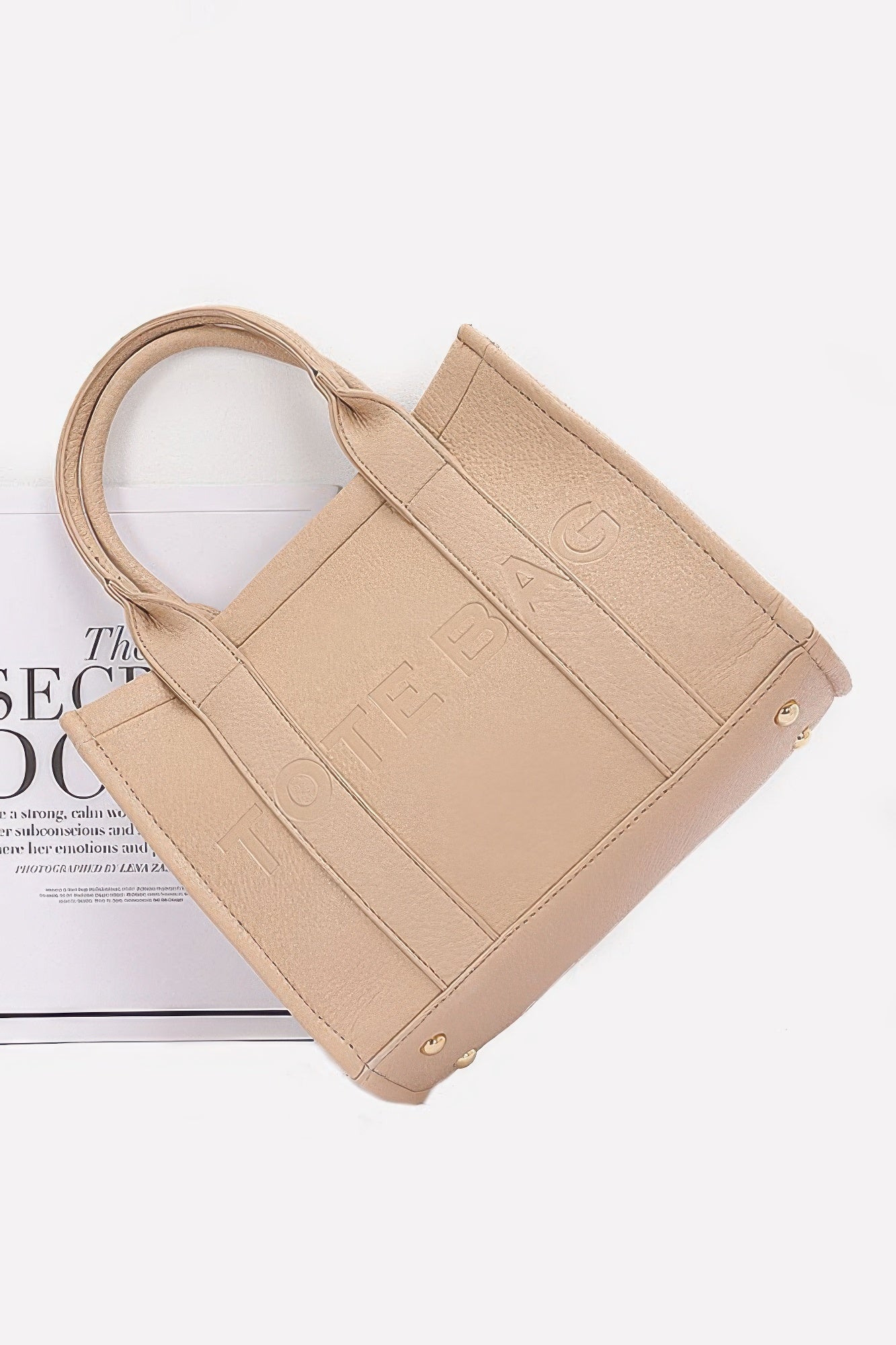 Faux Leather Tote Bag - Wear Arielle