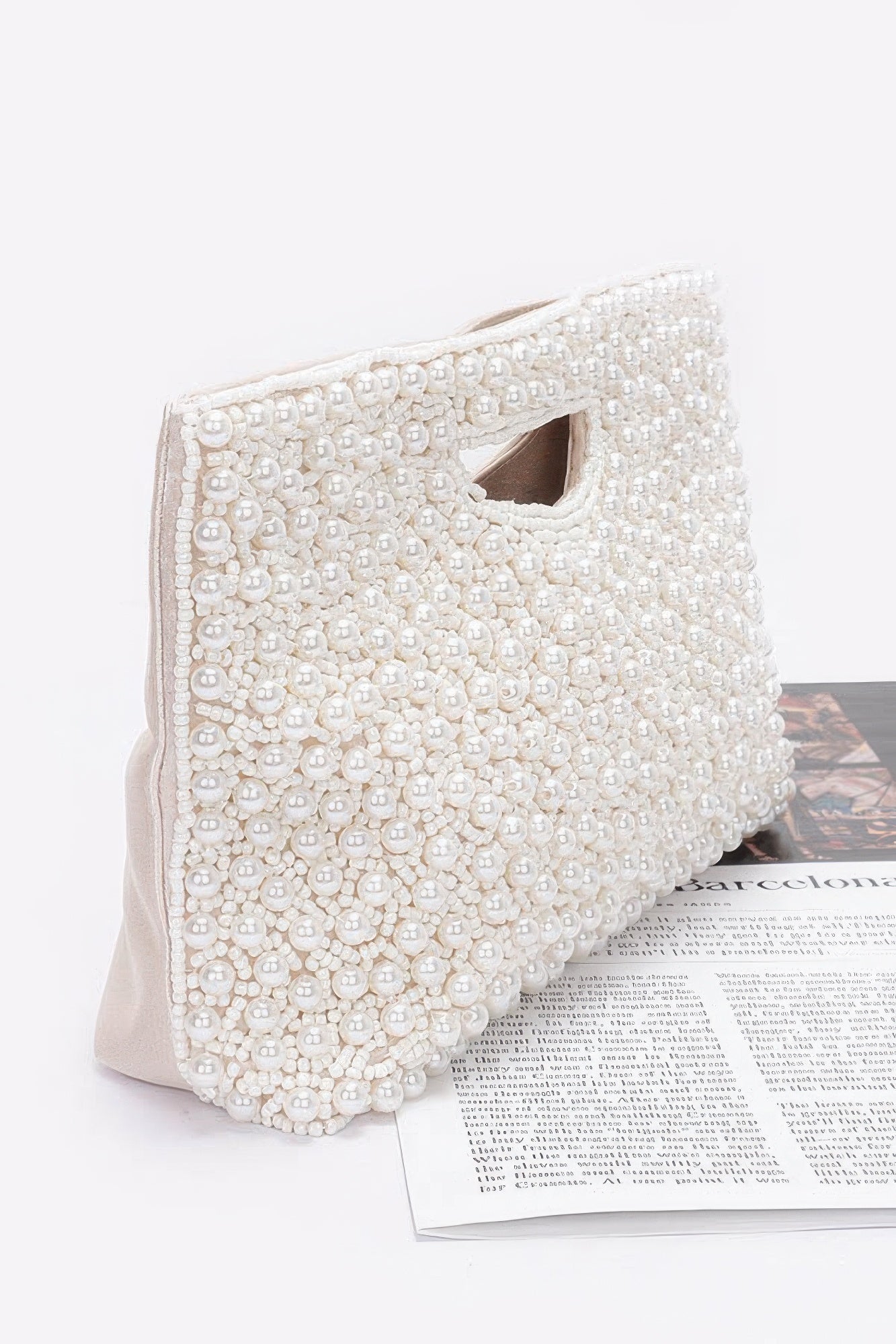 Faux Pearl Handmade Clutch - Wear Arielle