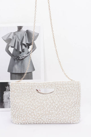 Faux Pearl Handmade Clutch - Wear Arielle