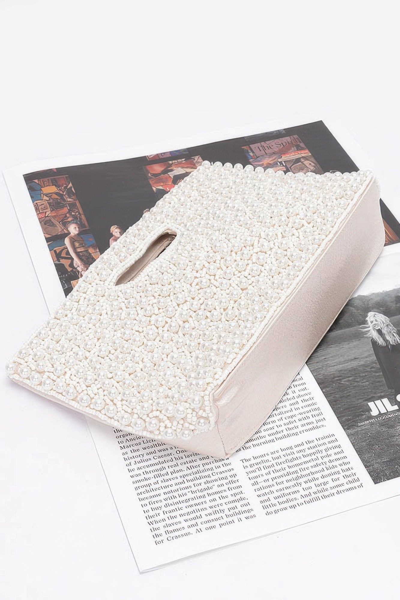 Faux Pearl Handmade Clutch - Wear Arielle