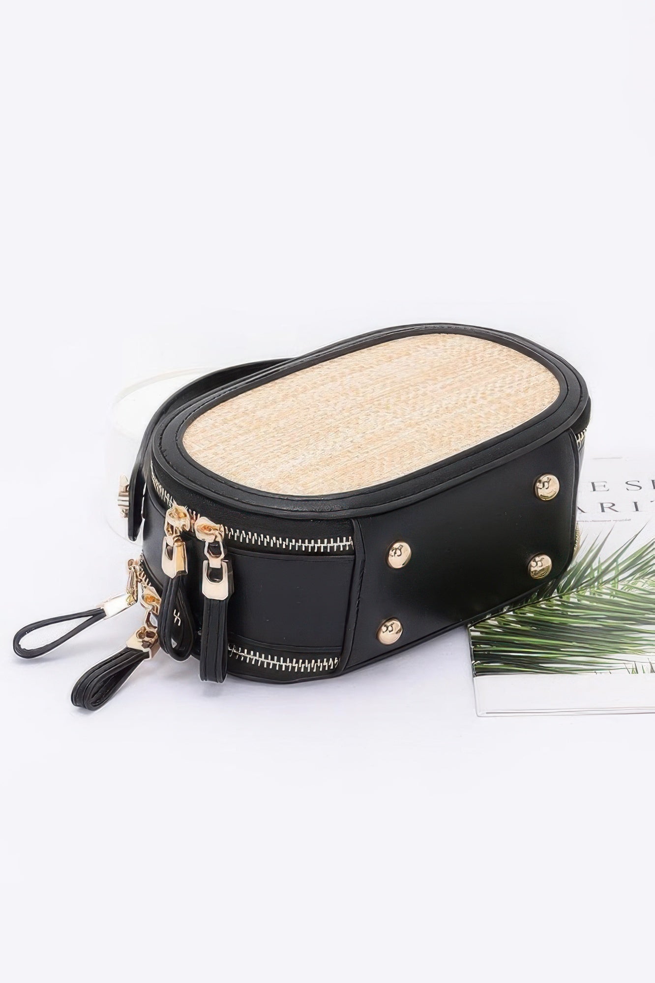 Faux Straw Bowling Bag - Wear Arielle