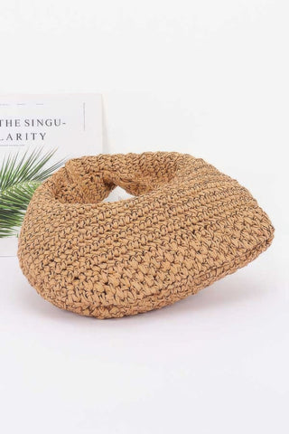 Faux Straw Braided Bindle Bag - Wear Arielle