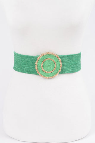 Faux Straw Elastic Belt - Wear Arielle