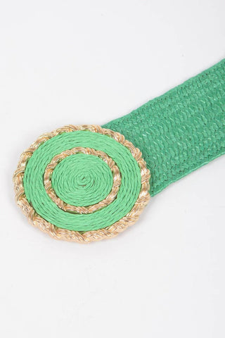 Faux Straw Elastic Belt - Wear Arielle