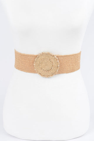 Faux Straw Elastic Belt - Wear Arielle