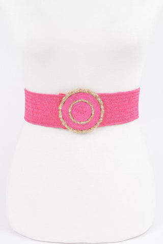 Faux Straw Elastic Belt - Wear Arielle