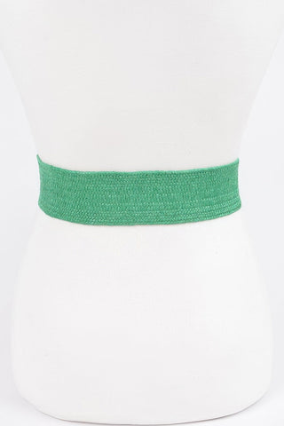 Faux Straw Elastic Belt - Wear Arielle