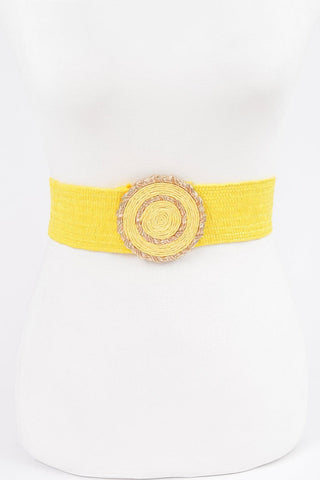 Faux Straw Elastic Belt - Wear Arielle