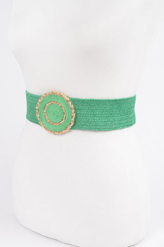 Faux Straw Elastic Belt - Wear Arielle