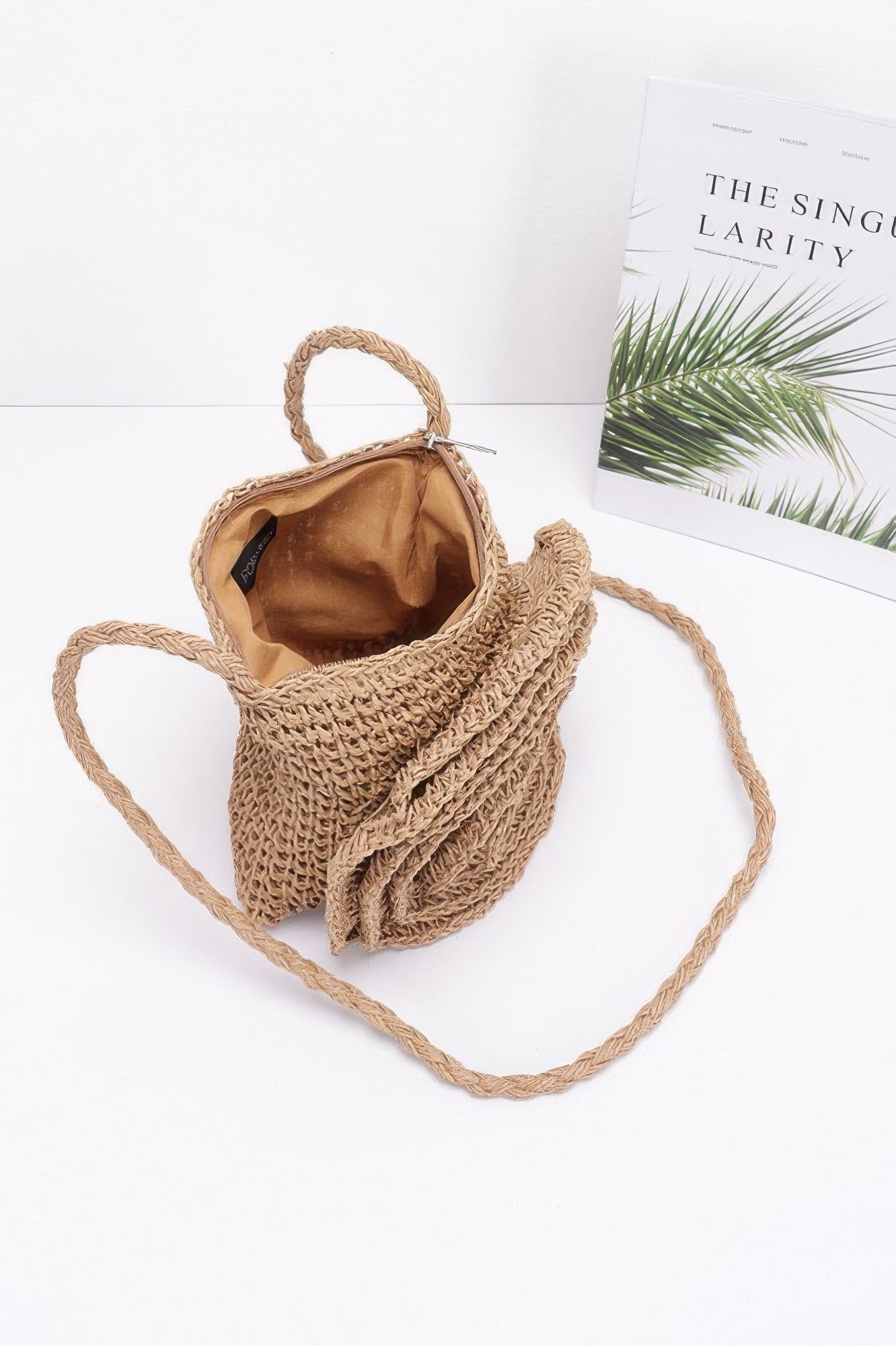 Faux Straw Handmade Big Flower Crossbody Bag - Wear Arielle