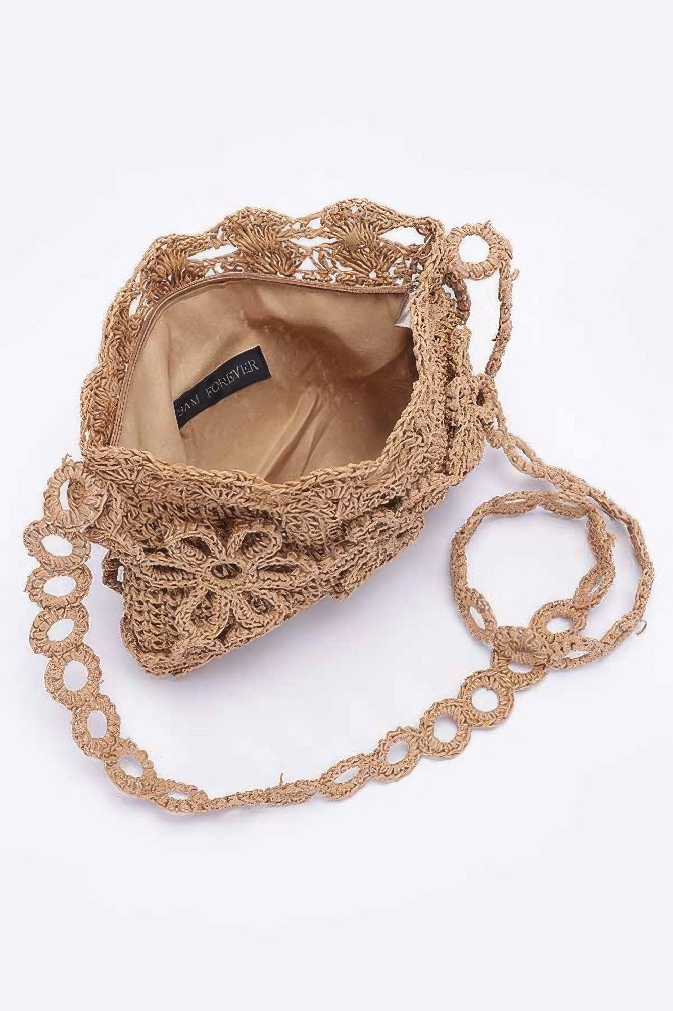 Faux Straw Handmade Flower Crossbody Bag - Wear Arielle