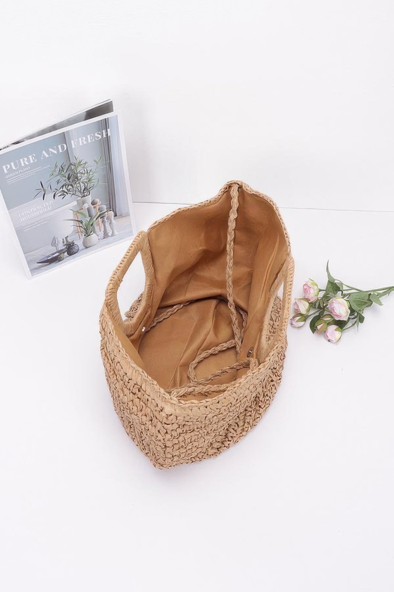 Faux Straw Handmade Handle Bag - Wear Arielle