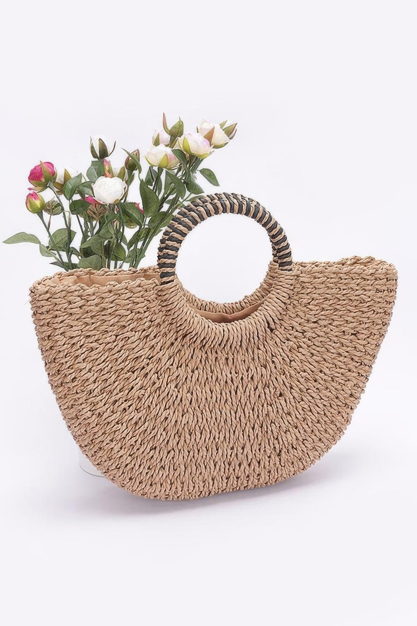 Faux Straw Handmade Shell Embellished Bag - Wear Arielle
