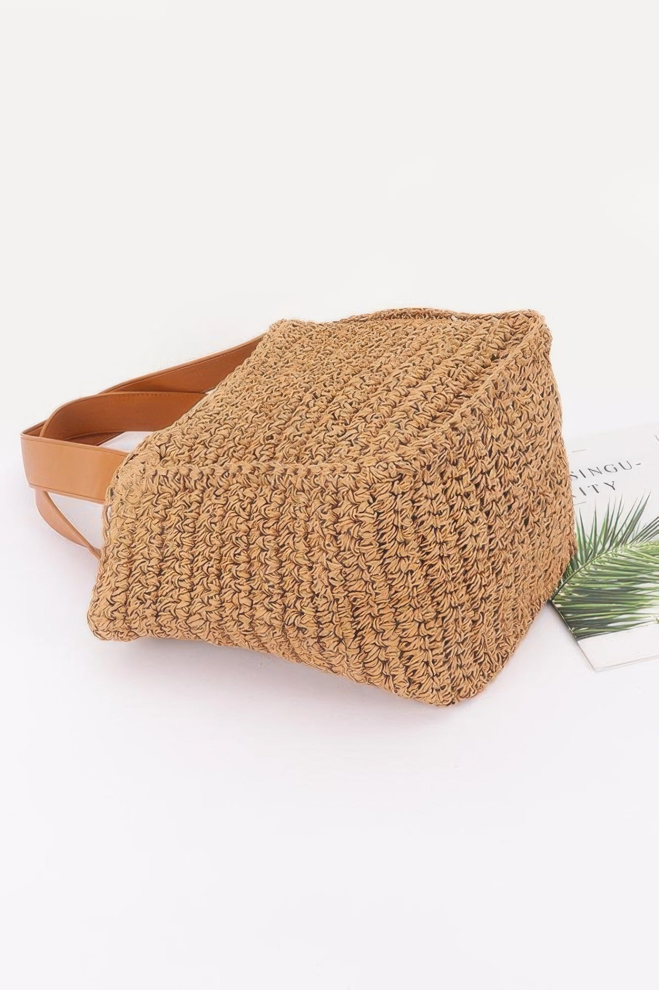 Faux Straw Ribbon Tote Bag - Wear Arielle