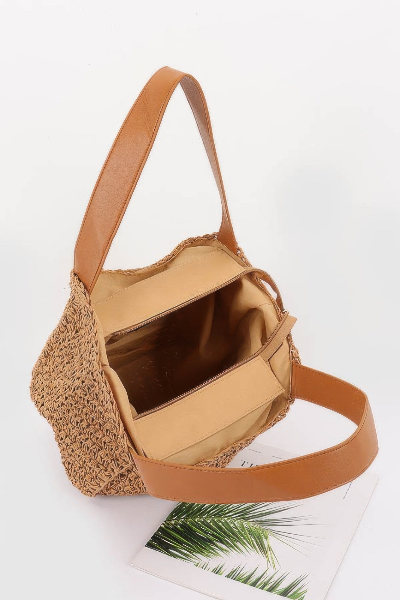 Faux Straw Ribbon Tote Bag - Wear Arielle