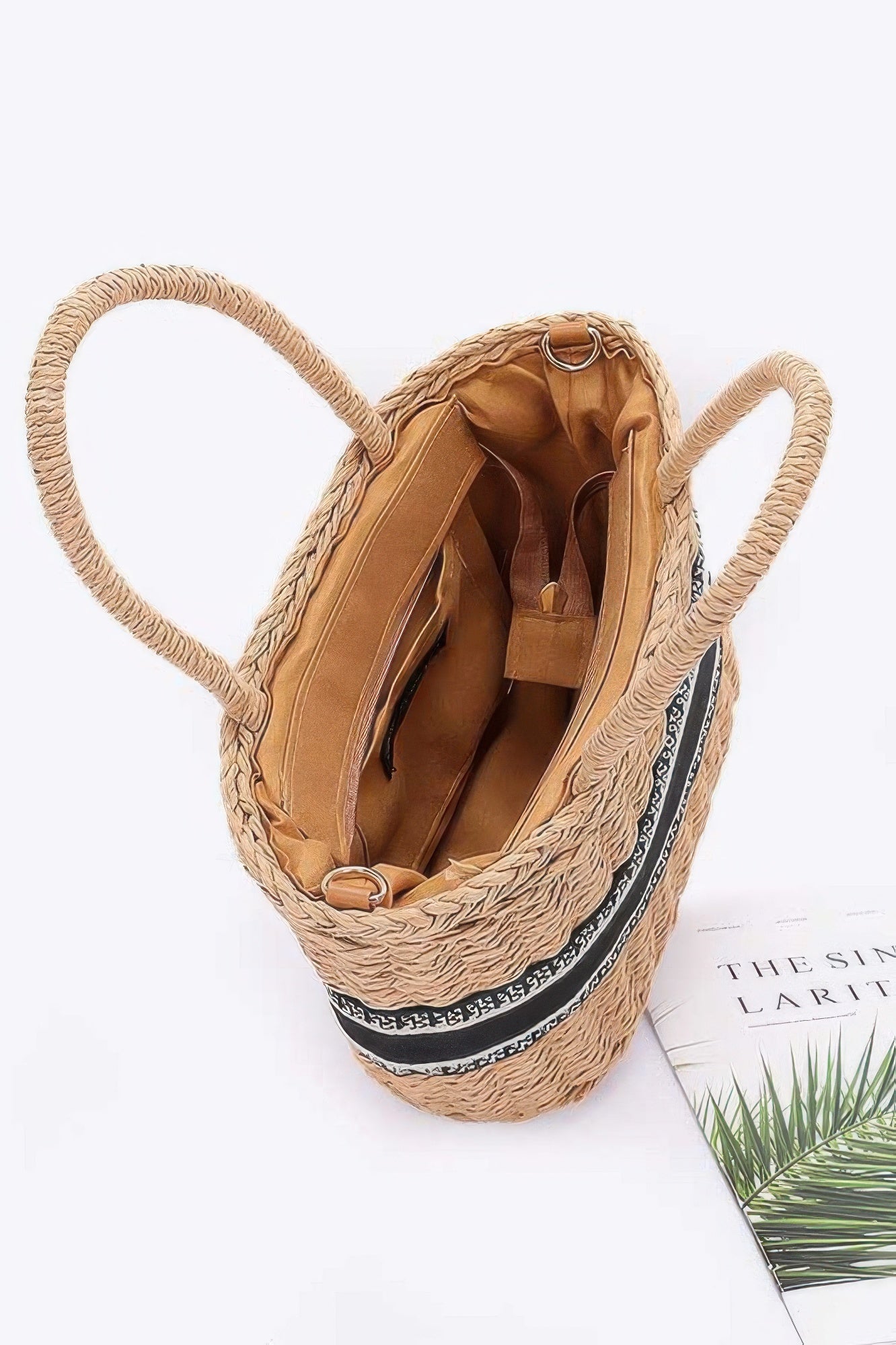 Faux Straw Small Tote Bag - Wear Arielle