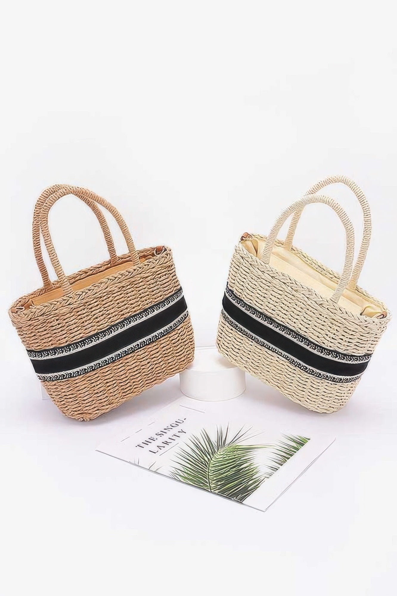Faux Straw Small Tote Bag - Wear Arielle