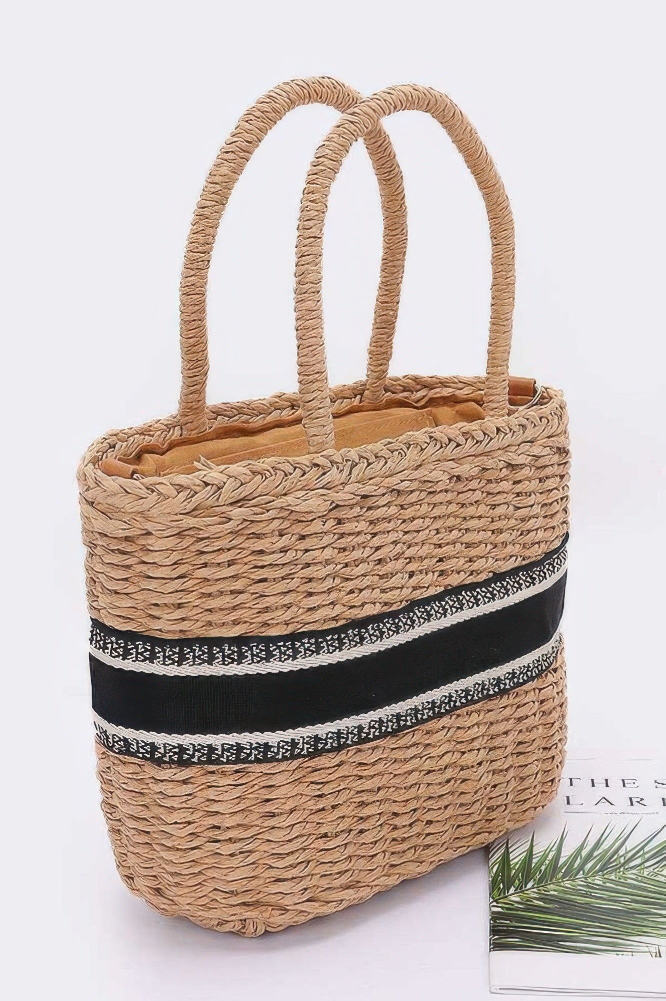 Faux Straw Small Tote Bag - Wear Arielle