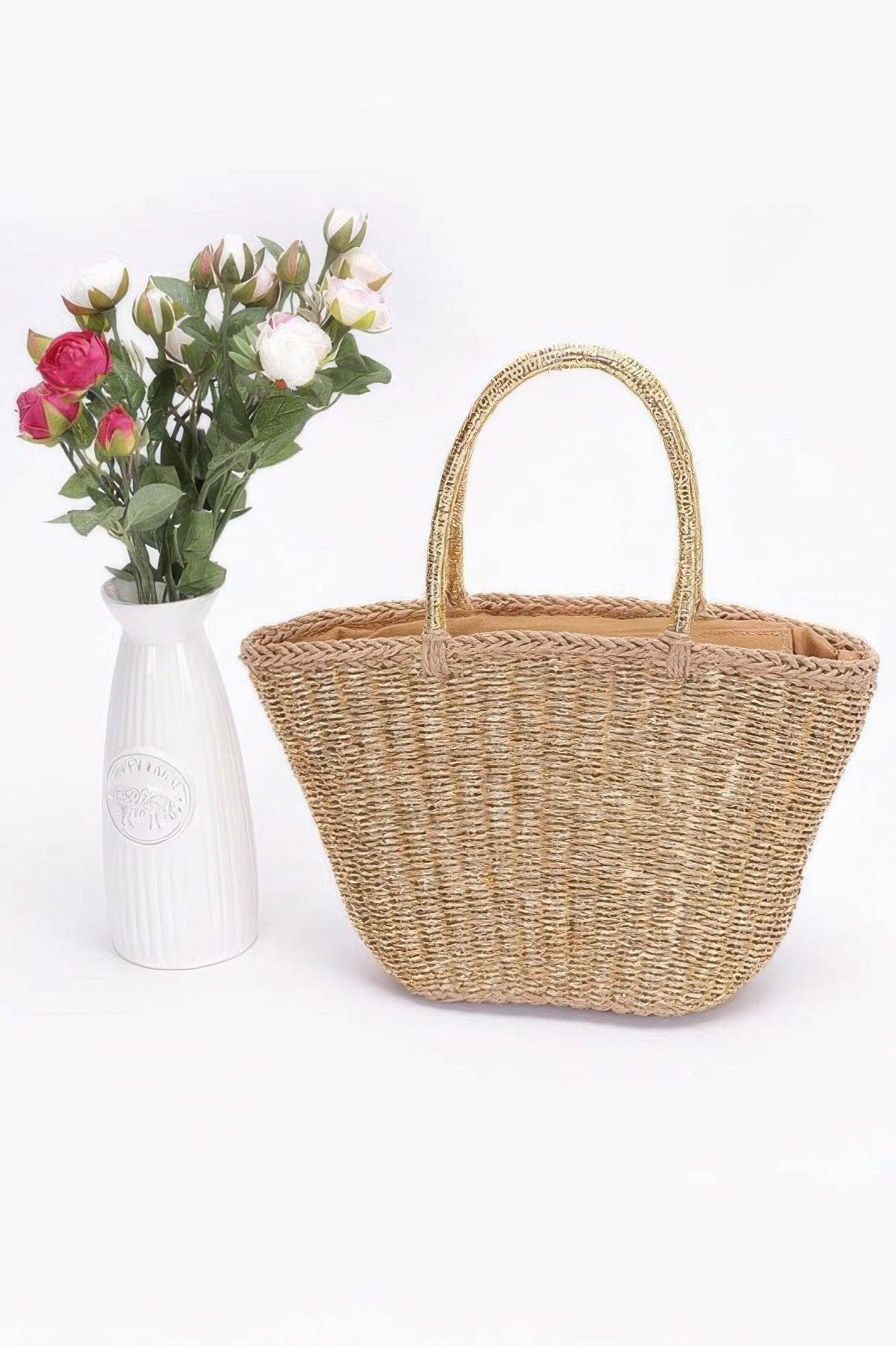 Faux Straw Sunshine Tote - Wear Arielle
