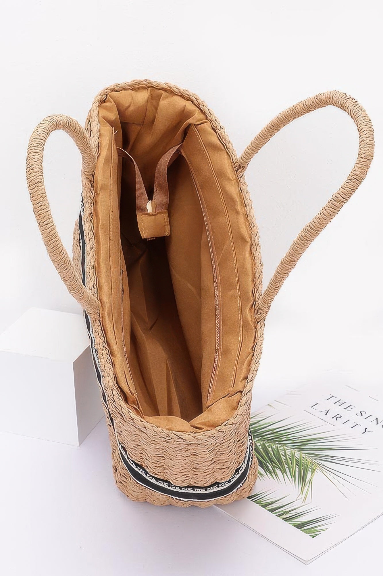 Faux Straw Tote Bag - Wear Arielle