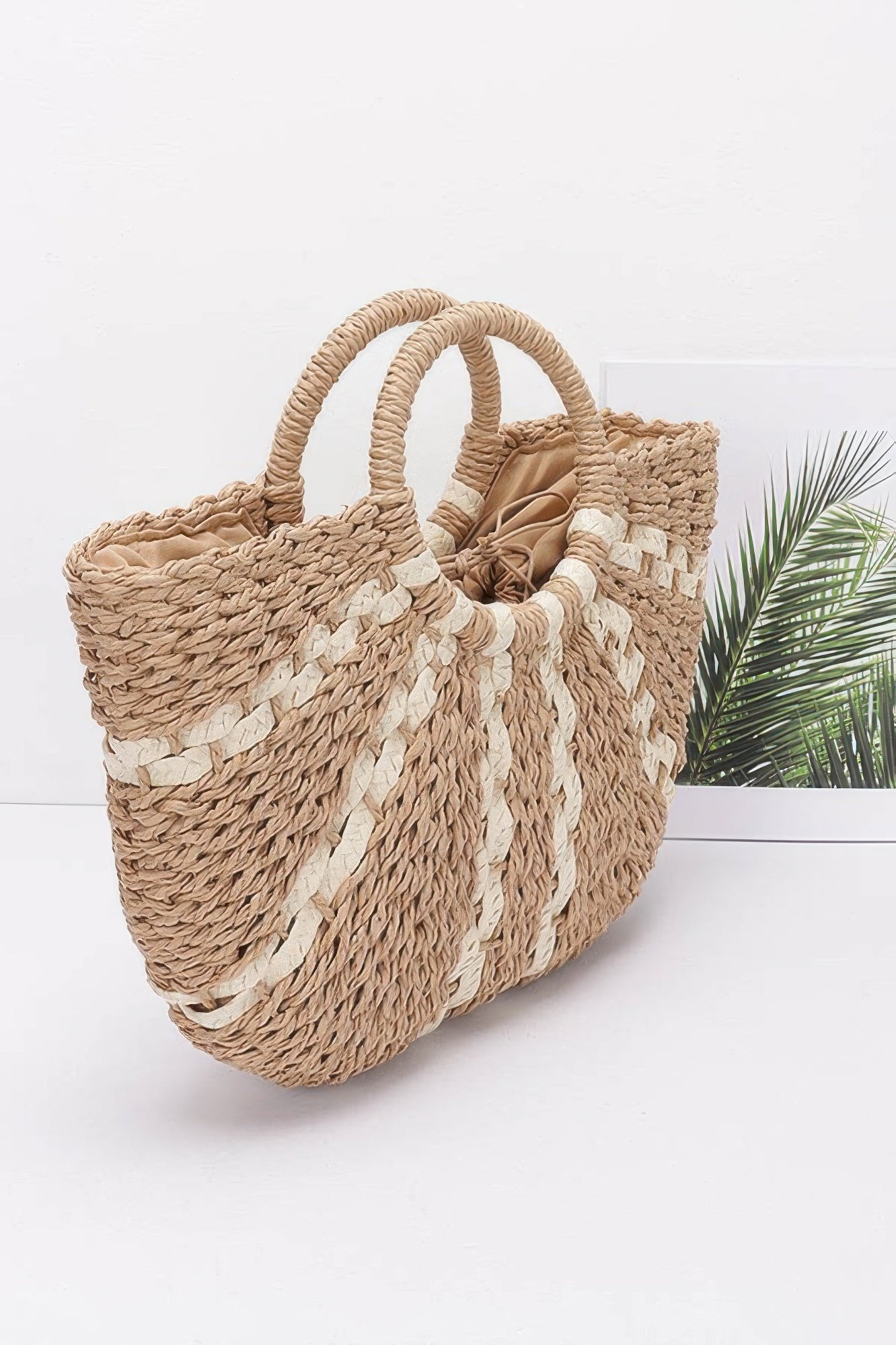Faux Straw Tote Bag - Wear Arielle