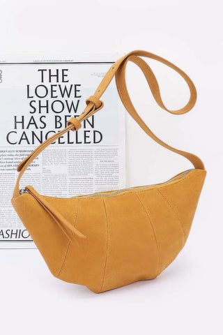 Faux Suede Croissant Bag - Wear Arielle