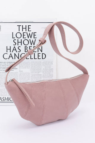 Faux Suede Croissant Bag - Wear Arielle