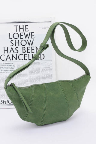 Faux Suede Croissant Bag - Wear Arielle