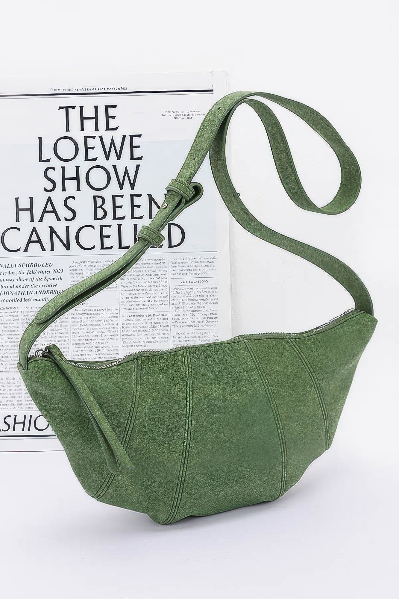 Faux Suede Croissant Bag - Wear Arielle