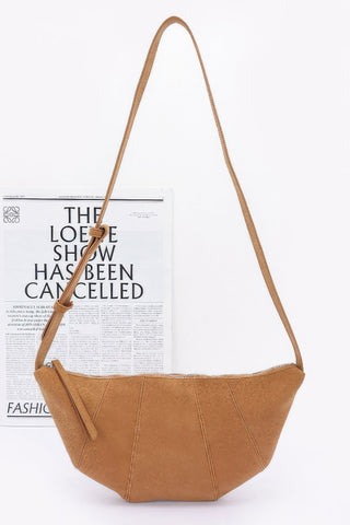 Faux Suede Croissant Bag - Wear Arielle