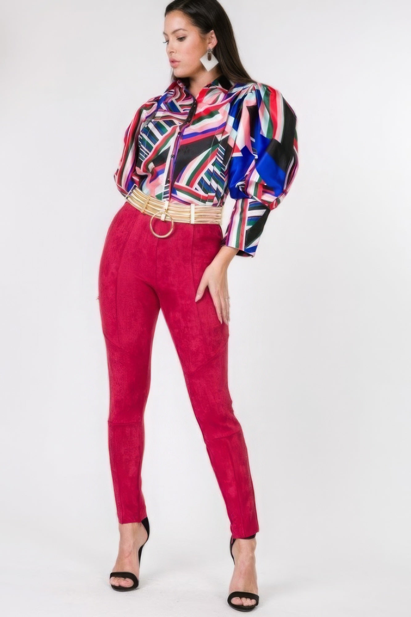Faux Suede Skinny Pants - Wear Arielle