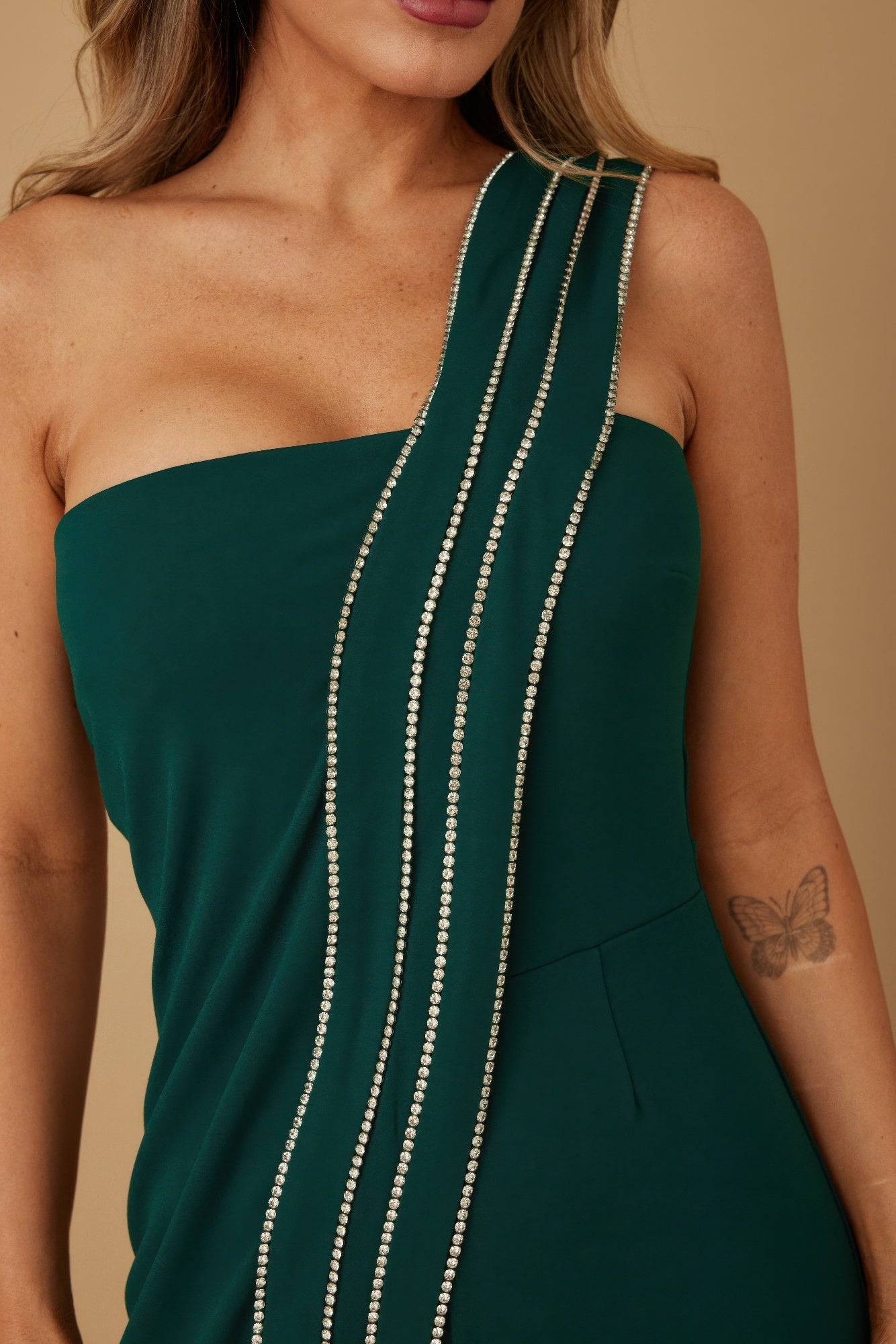 Flap Rhinestone Edge Jumpsuit - Wear Arielle