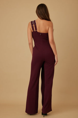 Flap Rhinestone Edge Jumpsuit - Wear Arielle