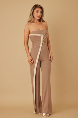 Flap Strapless Chain Jumpsuit - Wear Arielle