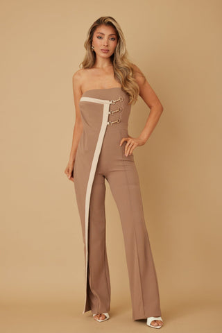 Flap Strapless Chain Jumpsuit - Wear Arielle