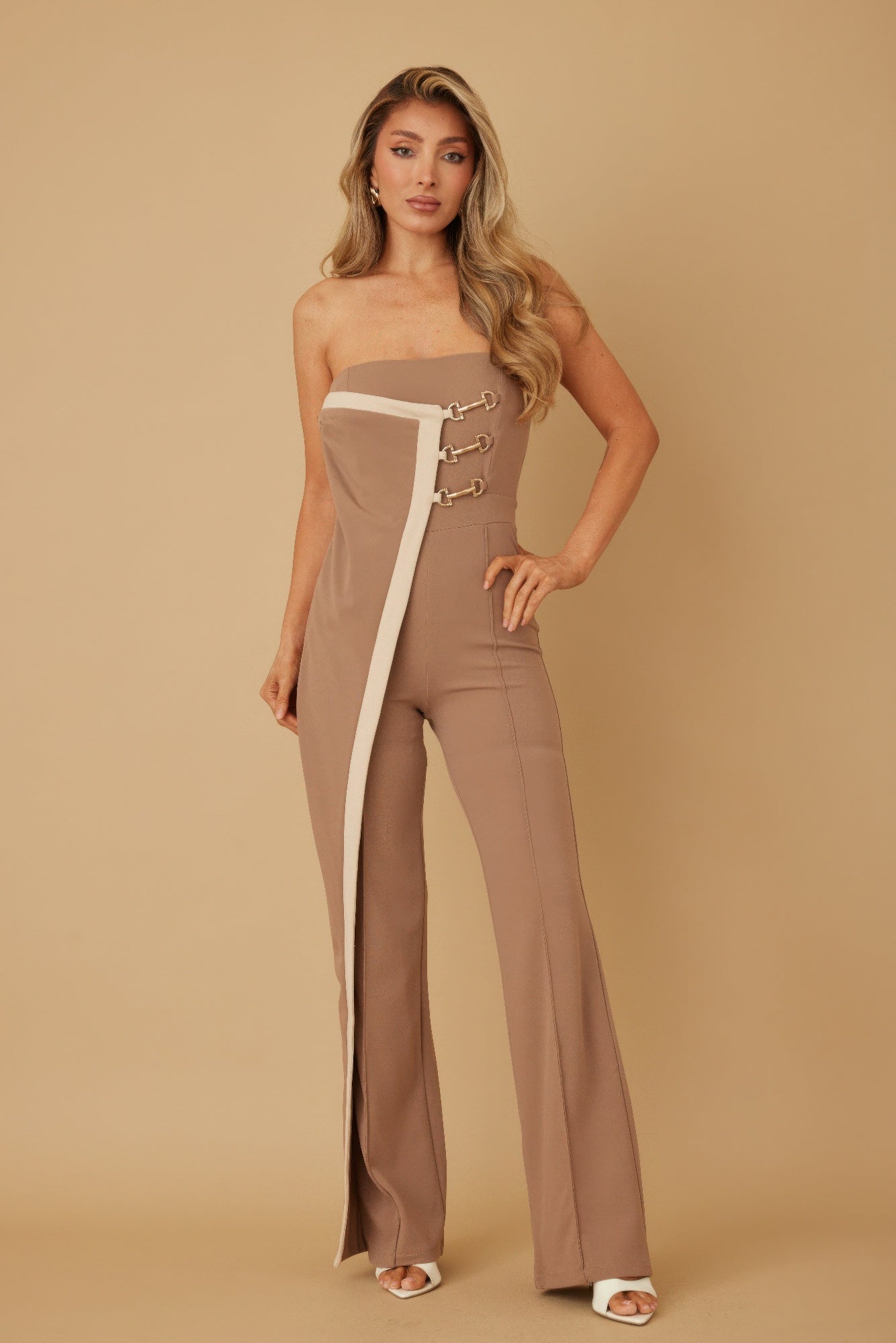 Flap Strapless Chain Jumpsuit - Wear Arielle