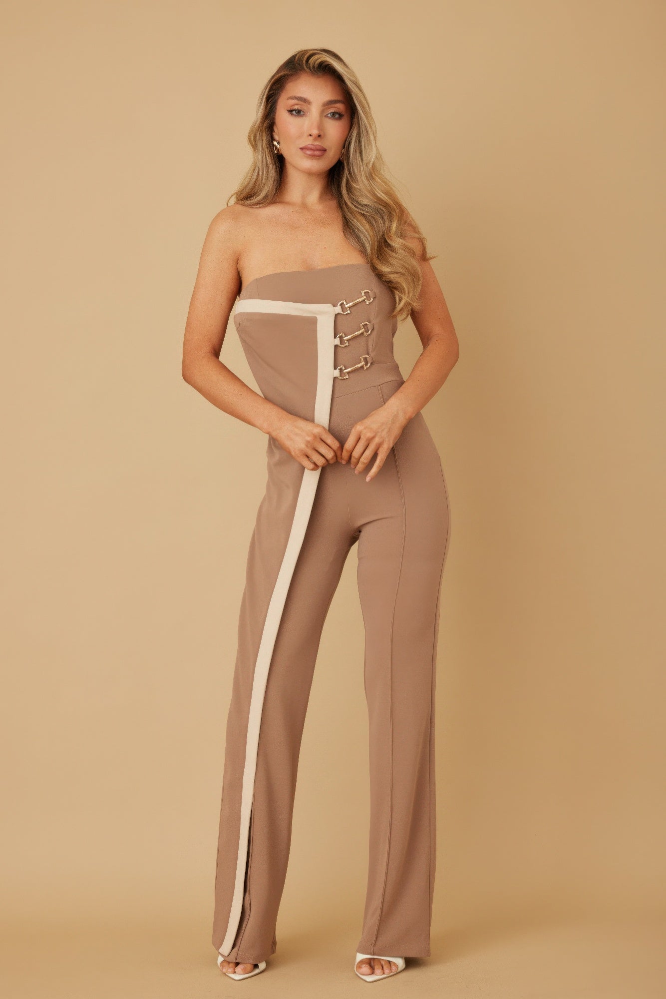 Flap Strapless Chain Jumpsuit - Wear Arielle