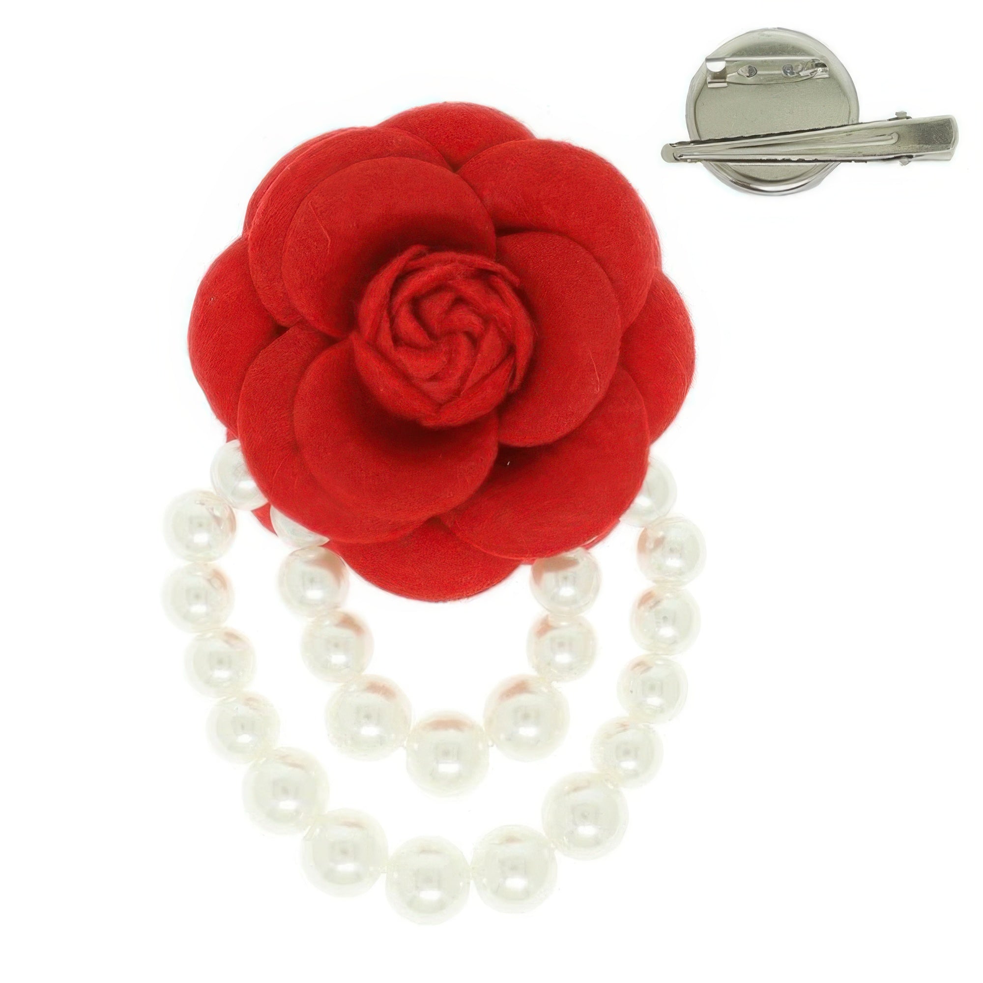 Floral Bloom Felt Hair Clip / Brooch Pin - Wear Arielle
