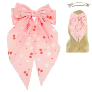 Floral Cherry Design Barrette Hair Clip - Wear Arielle