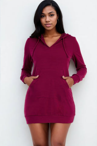 French Terry Hoodie Mini Dress - Wear Arielle