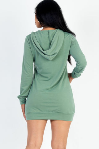 French Terry Hoodie Mini Dress - Wear Arielle